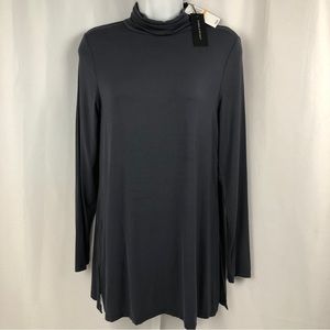 Cable & Gauge Womens Size Small Gray Turtleneck Stretchy Soft Top NWT